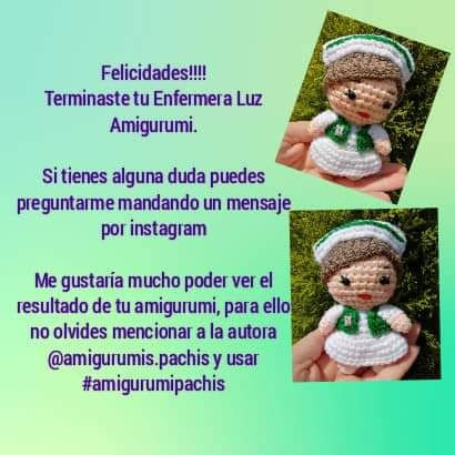 Patrón Amigurumi Enfermera Luz
