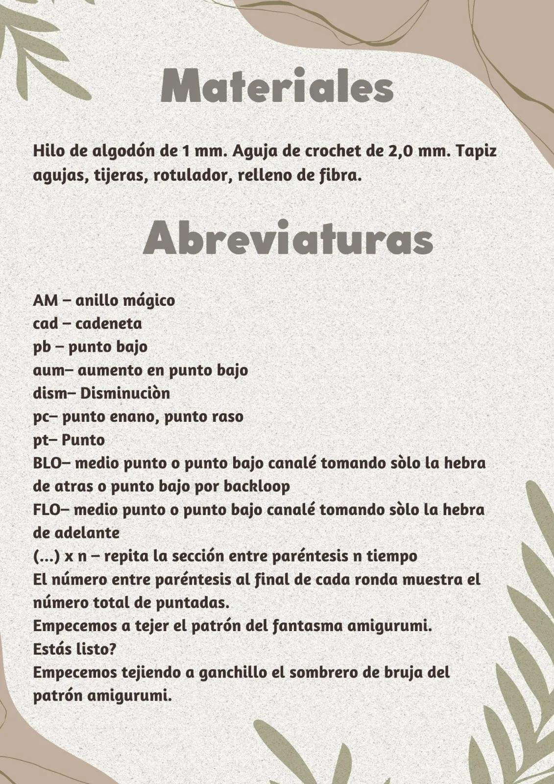 Patrón Amigurumi Fantasma con Sombrero de Bruja Halloween