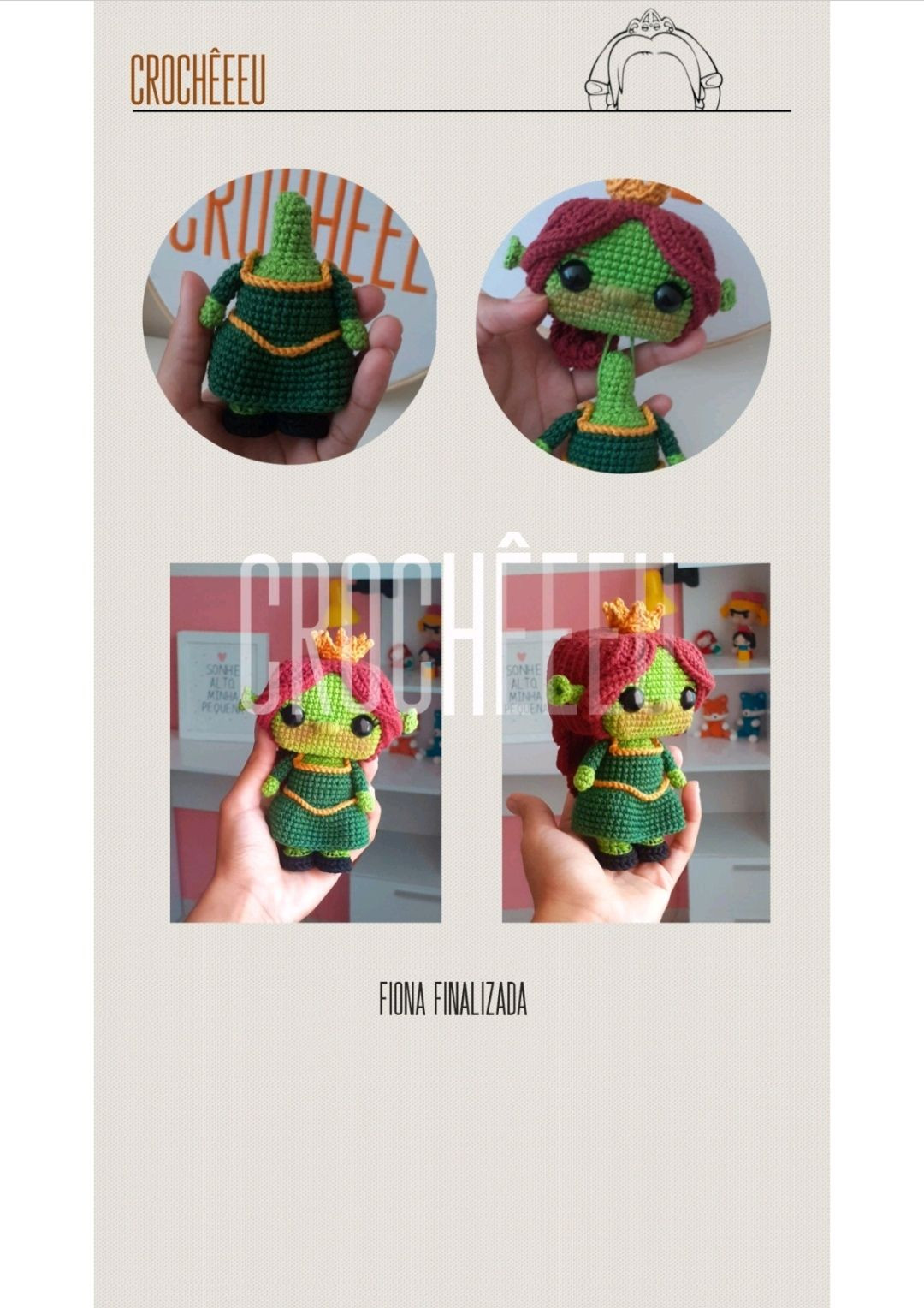 Patrón Amigurumi Fiona Crochet - Tutorial Completo