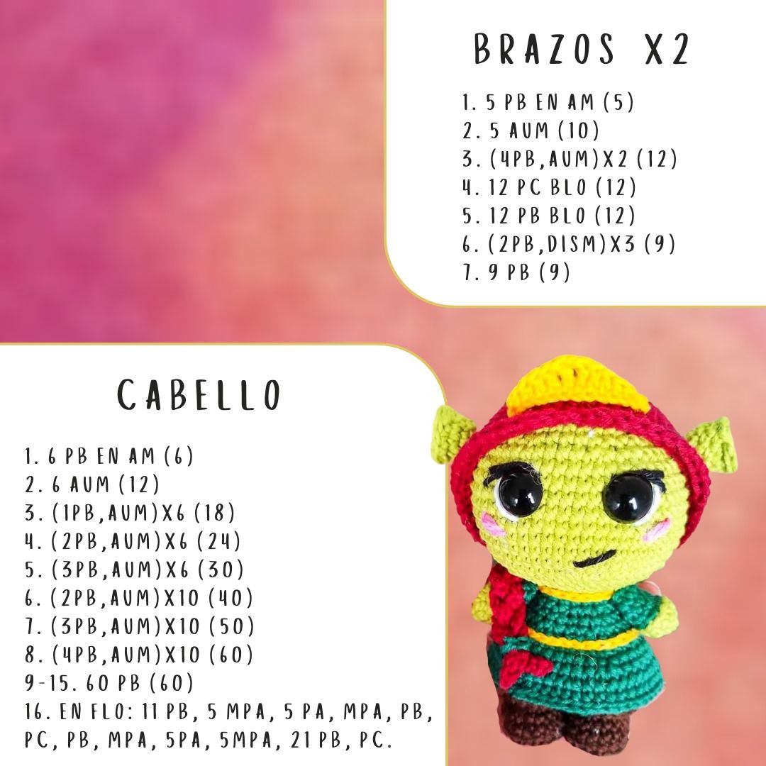 Patrón Amigurumi Fiona: Tutorial Paso a Paso Completo