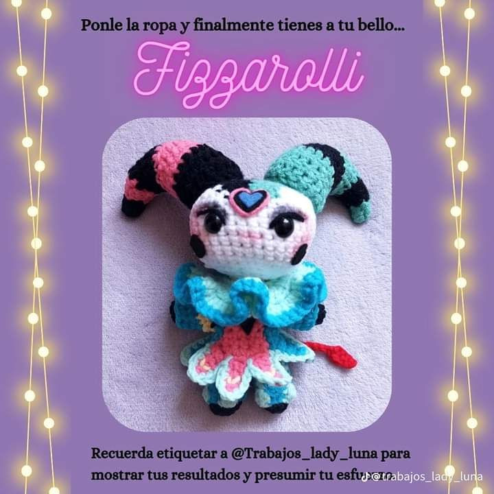 Patrón Amigurumi Fizzarolli Helluva Boss - Tutorial Paso a Paso