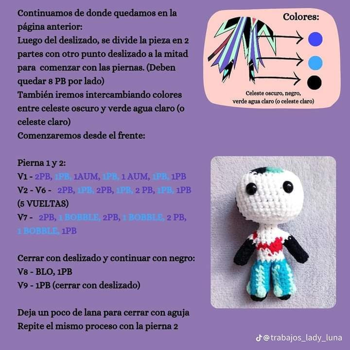 Patrón Amigurumi Fizzarolli Helluva Boss - Tutorial Paso a Paso
