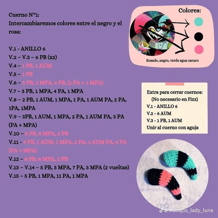 Patrón Amigurumi Fizzarolli Helluva Boss - Tutorial Paso a Paso