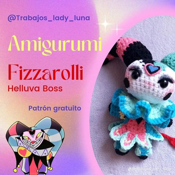 Patrón Amigurumi Fizzarolli Helluva Boss - Tutorial Paso a Paso