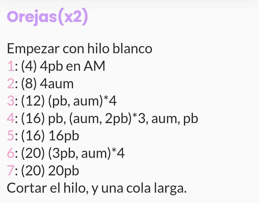 Patrón Amigurumi Gato Blanco Paso a Paso PDF Gratis