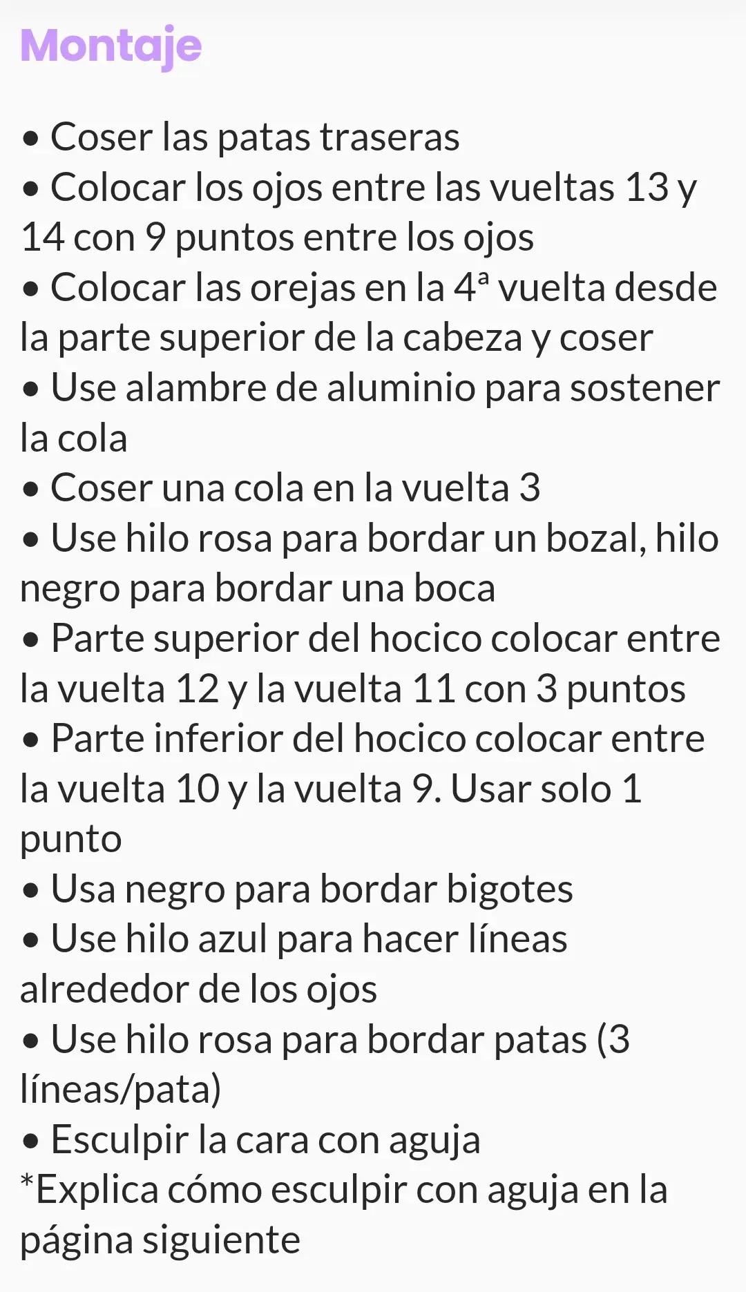 Patrón Amigurumi Gato Blanco Paso a Paso PDF Gratis