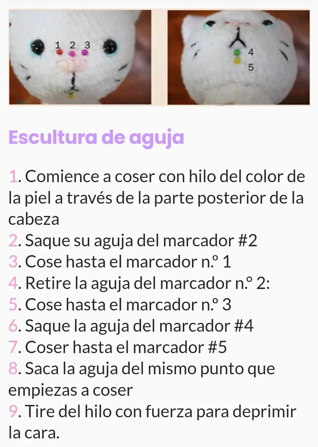 Patrón Amigurumi Gato Blanco Paso a Paso PDF Gratis