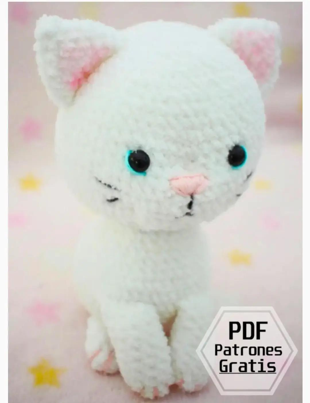 Patrón Amigurumi Gato Blanco Paso a Paso PDF Gratis
