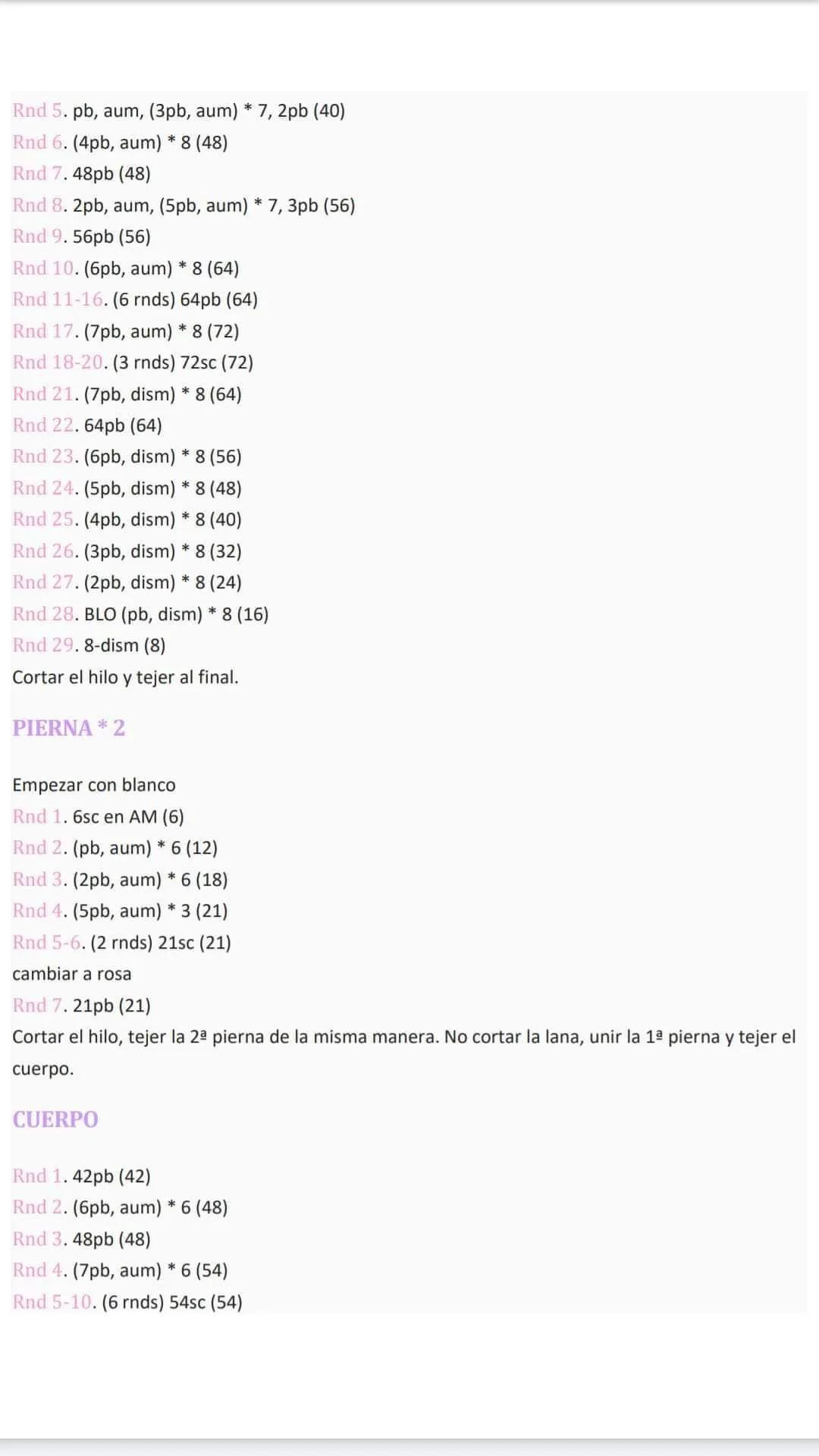 Patrón Amigurumi Gato Blanco y Rosa con Corazón