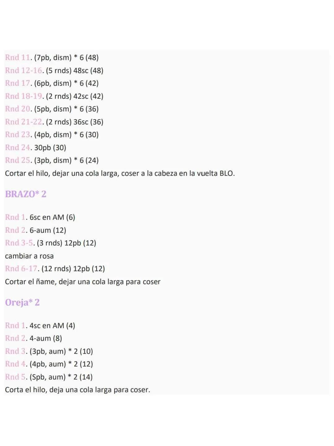 Patrón Amigurumi Gato Blanco y Rosa con Corazón