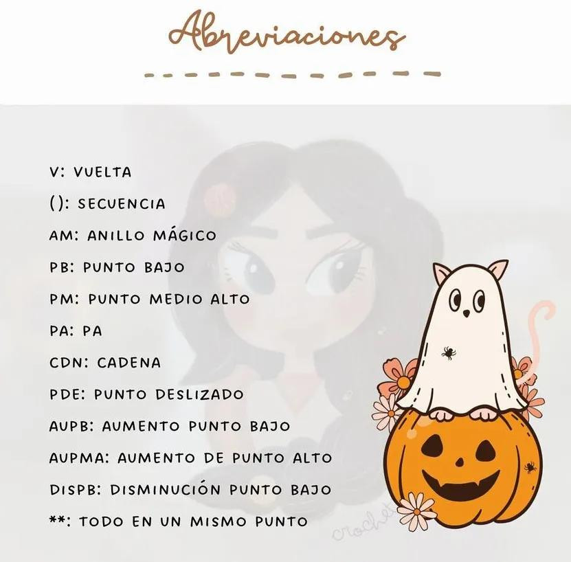 Patrón Amigurumi Gato Fantasma Halloween con Sombrero