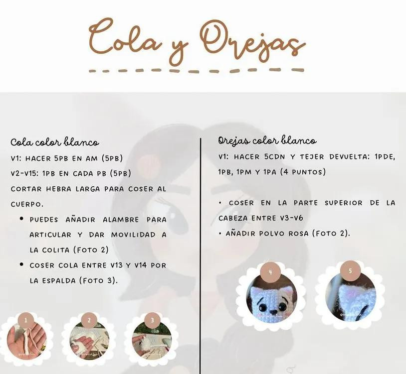 Patrón Amigurumi Gato Fantasma Halloween con Sombrero