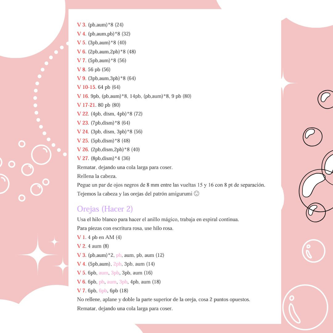 Patrón Amigurumi Gato Lindo Paso a Paso