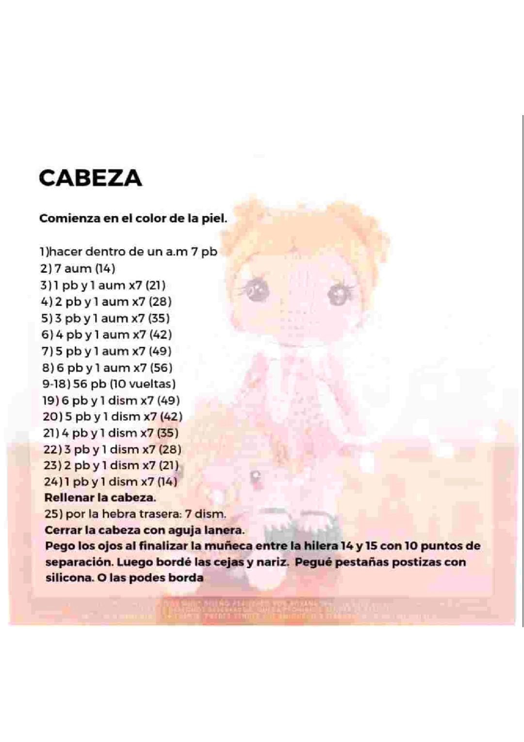 Patrón Amigurumi Gratis: Muñeca Ricitos y Oso