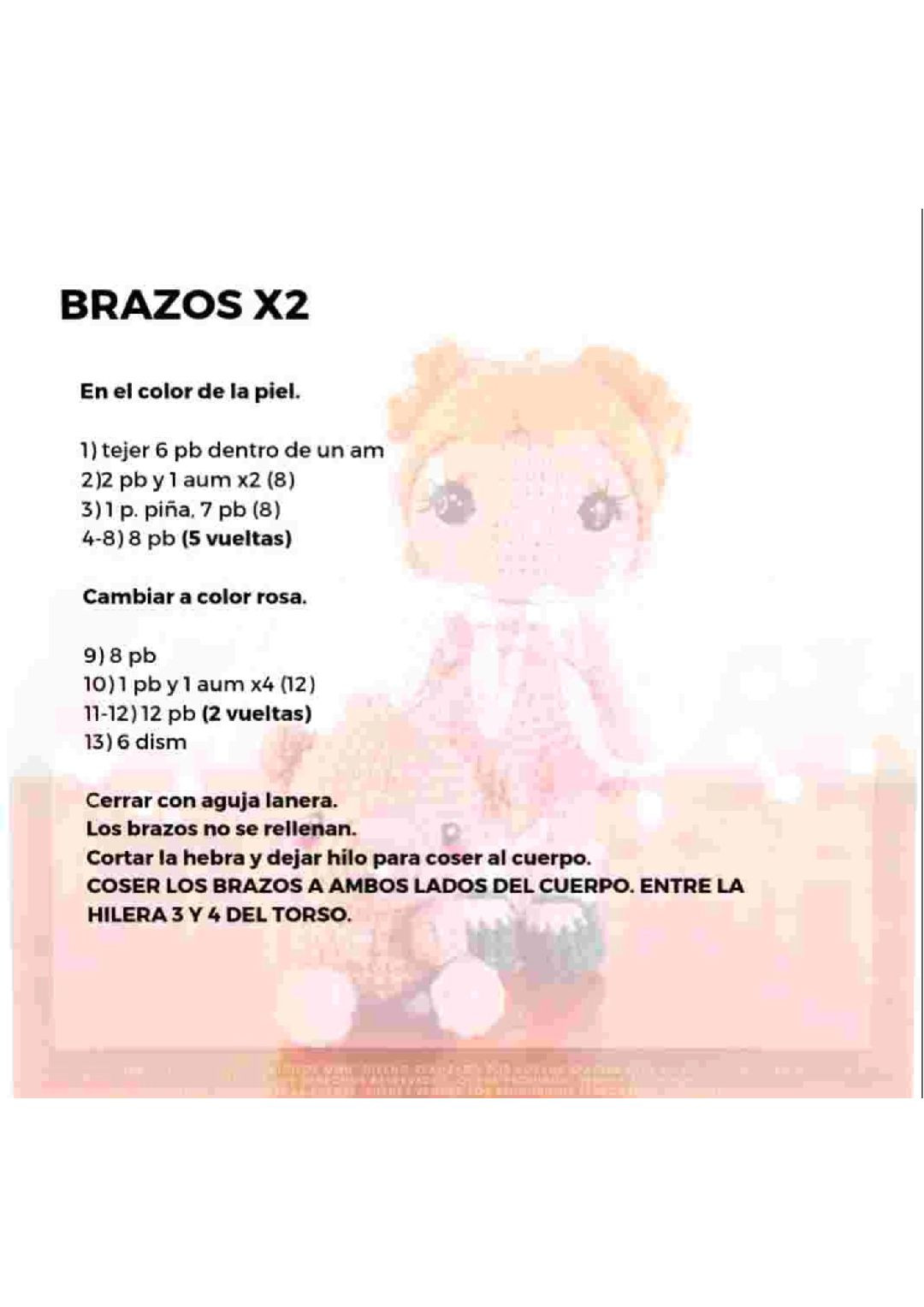 Patrón Amigurumi Gratis: Muñeca Ricitos y Oso