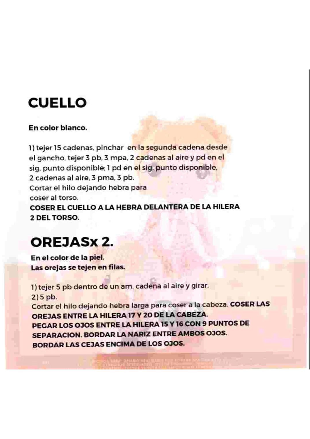 Patrón Amigurumi Gratis: Muñeca Ricitos y Oso