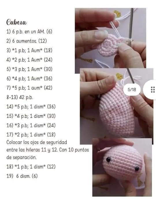 Patrón amigurumi gratuito Baby Baphomet: búp bê quỷ dễ thương với sừng và ngôi sao, hướng dẫn chi tiết bằng tiếng Tây Ban Nha