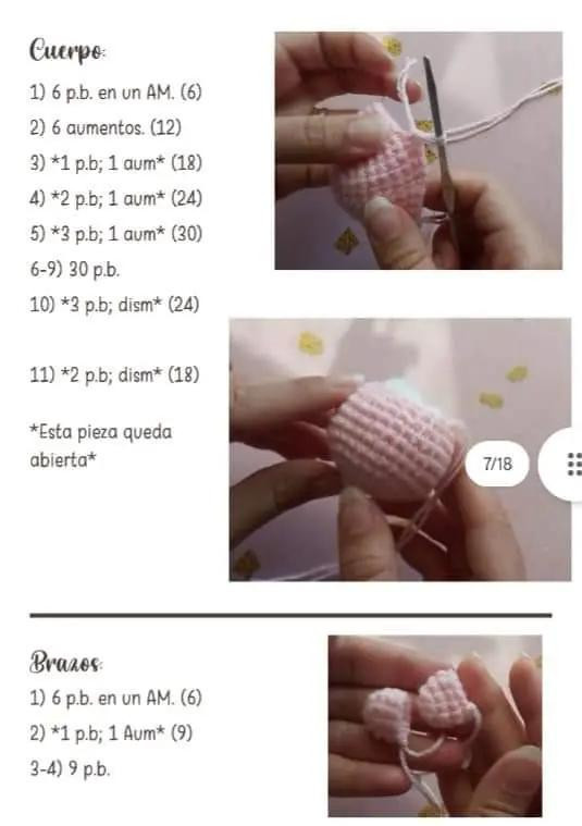 Patrón amigurumi gratuito Baby Baphomet: búp bê quỷ dễ thương với sừng và ngôi sao, hướng dẫn chi tiết bằng tiếng Tây Ban Nha