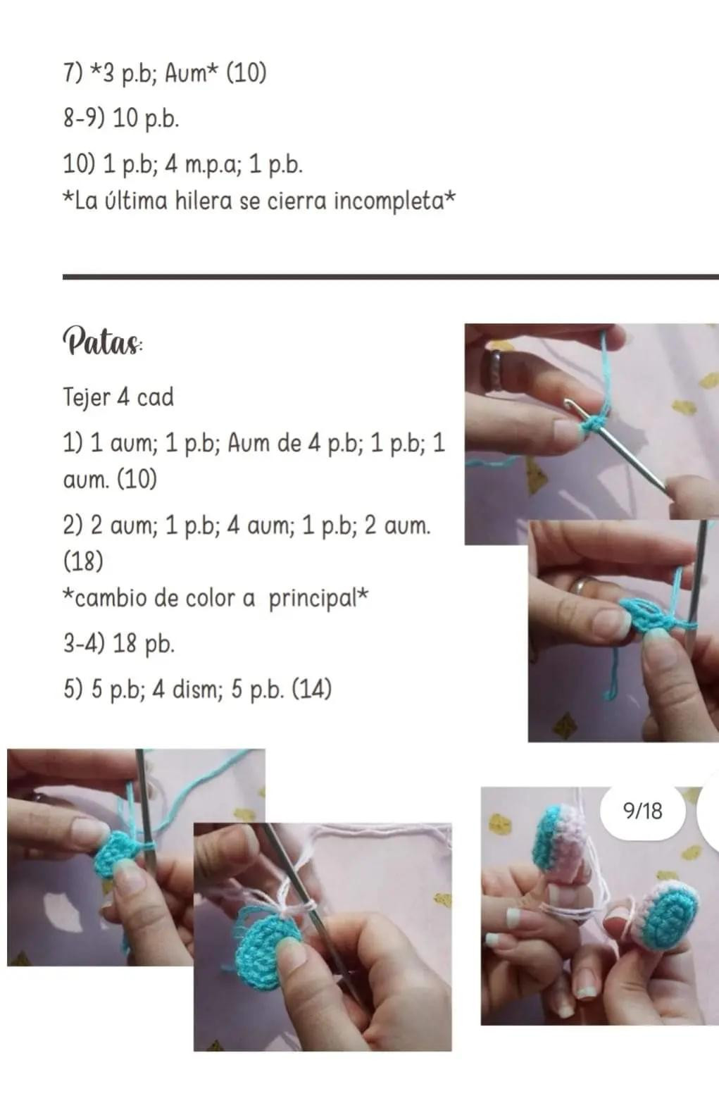 Patrón amigurumi gratuito Baby Baphomet: búp bê quỷ dễ thương với sừng và ngôi sao, hướng dẫn chi tiết bằng tiếng Tây Ban Nha