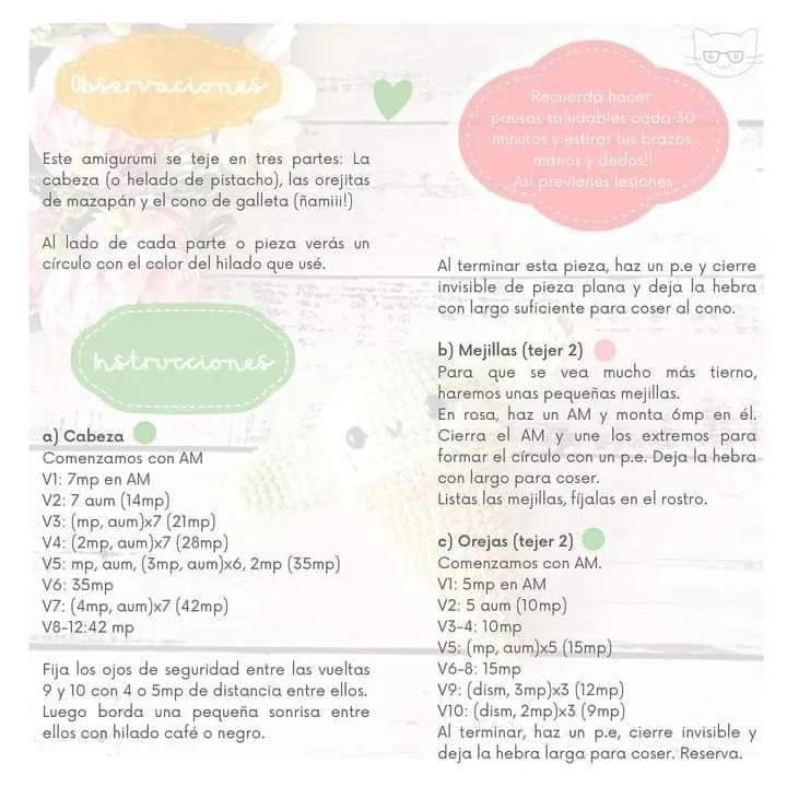 Patrón amigurumi Helado Baby Yoda - Tutorial crochet paso a paso
