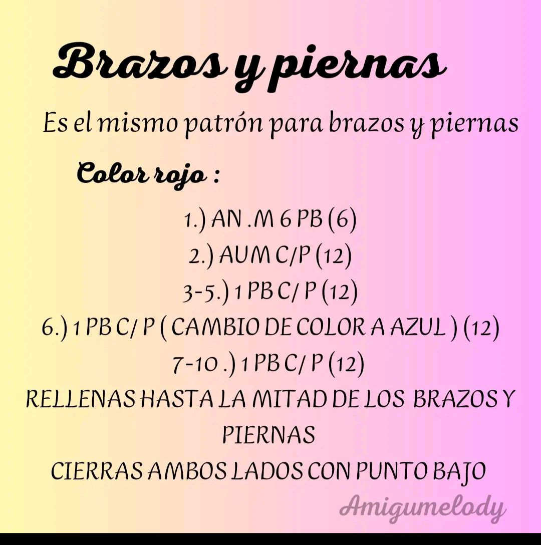 Patrón Amigurumi Hombre Araña Colgante Rojo y Azul