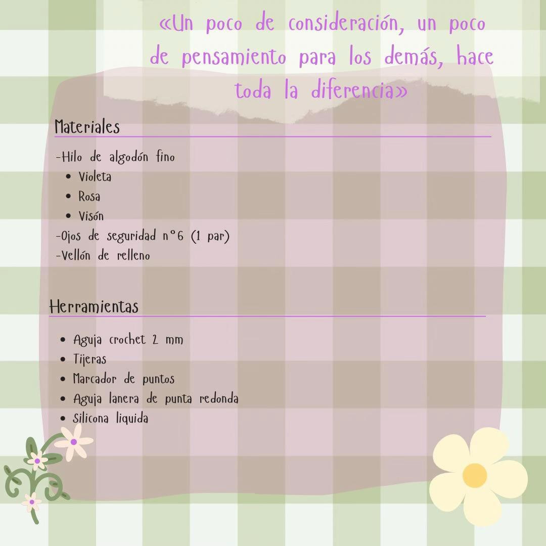 Patrón Amigurumi Igor: Conejo Violeta y Rosa