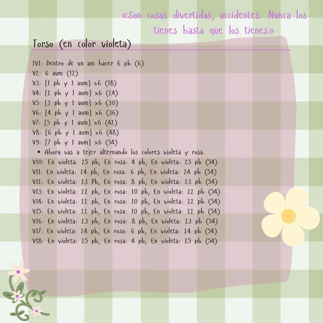 Patrón Amigurumi Igor: Conejo Violeta y Rosa