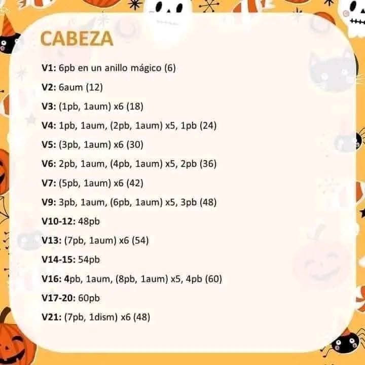 Patrón Amigurumi Jack Skellington Halloween