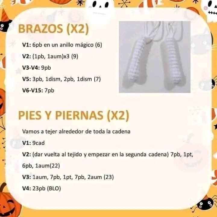 Patrón Amigurumi Jack Skellington Halloween