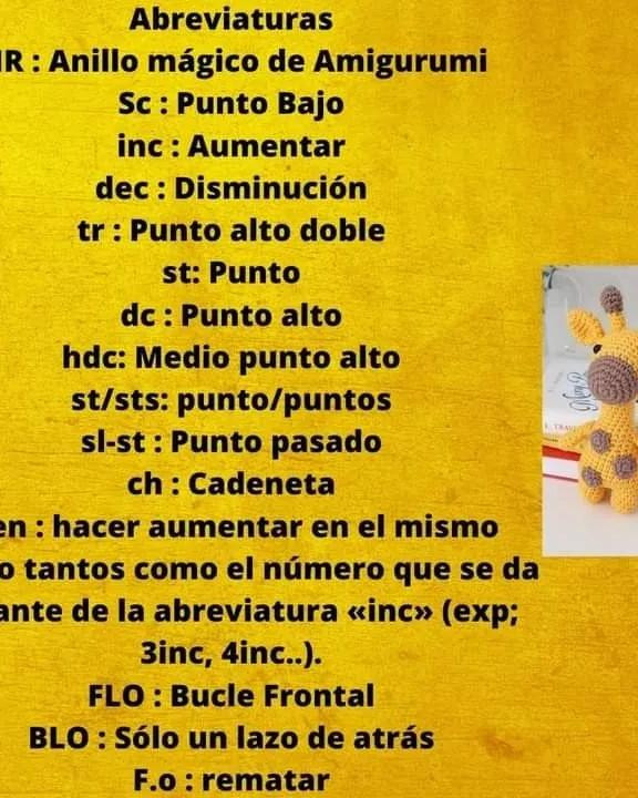 Patrón Amigurumi Jirafa Amarilla y Marrón: Guía Paso a Paso para Cuernos, Orejas, Cabeza y Cuerpo