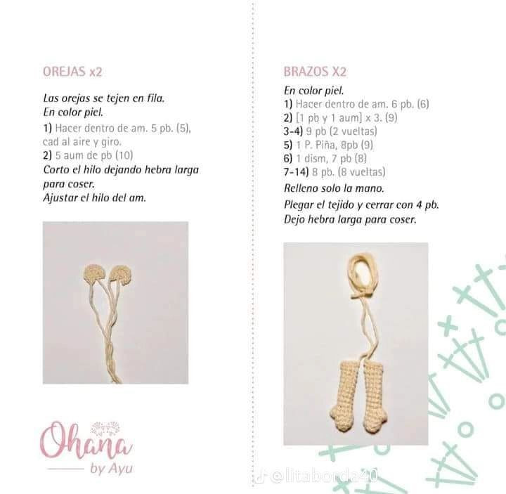 Patrón Amigurumi Lena: Búp bê hươu cao cổ