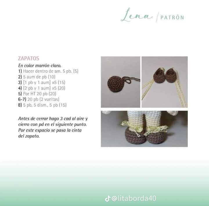 Patrón Amigurumi Lena: Búp bê hươu cao cổ