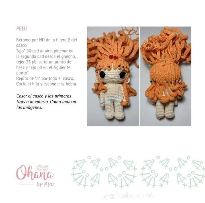 Patrón Amigurumi Lena: Búp bê hươu cao cổ