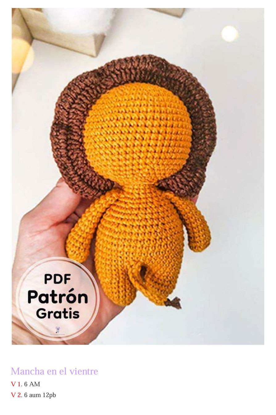 Patrón Amigurumi León Fácil Paso a Paso