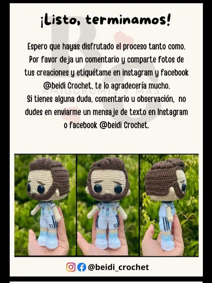 Patrón Amigurumi Lionel Messi - Tutorial Paso a Paso