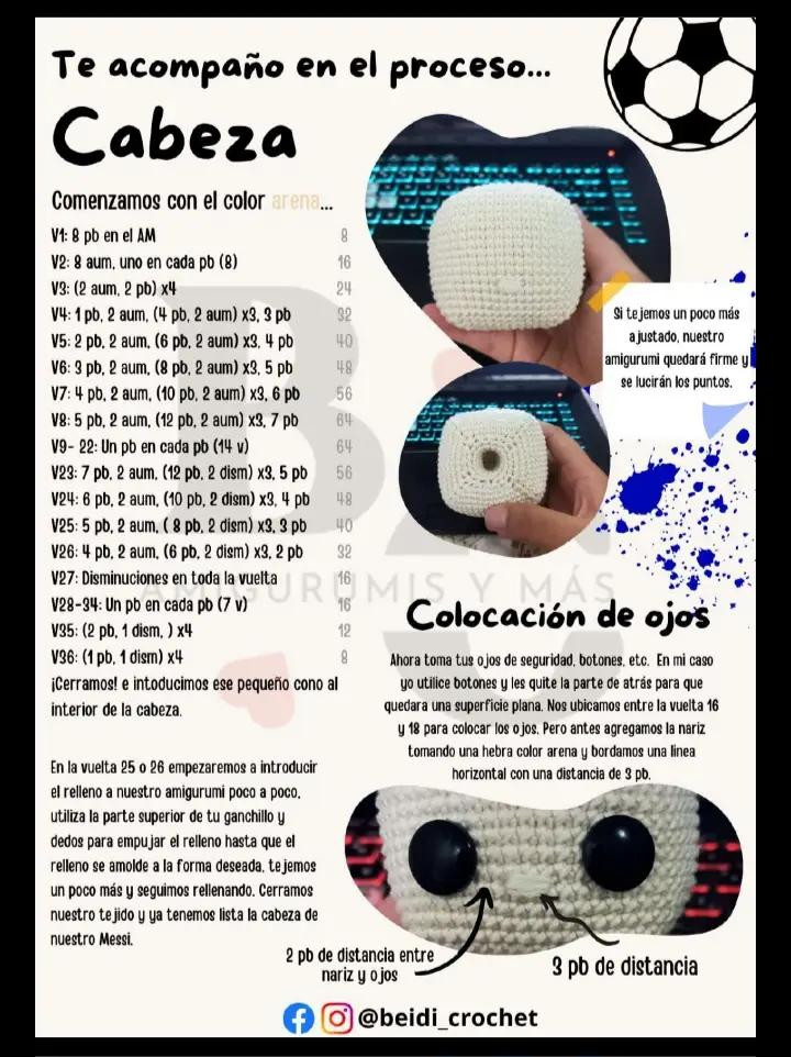 Patrón Amigurumi Lionel Messi - Tutorial Paso a Paso