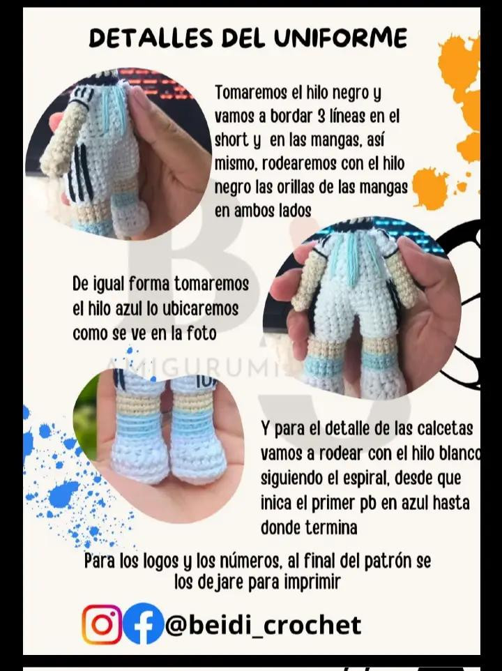 Patrón Amigurumi Lionel Messi - Tutorial Paso a Paso