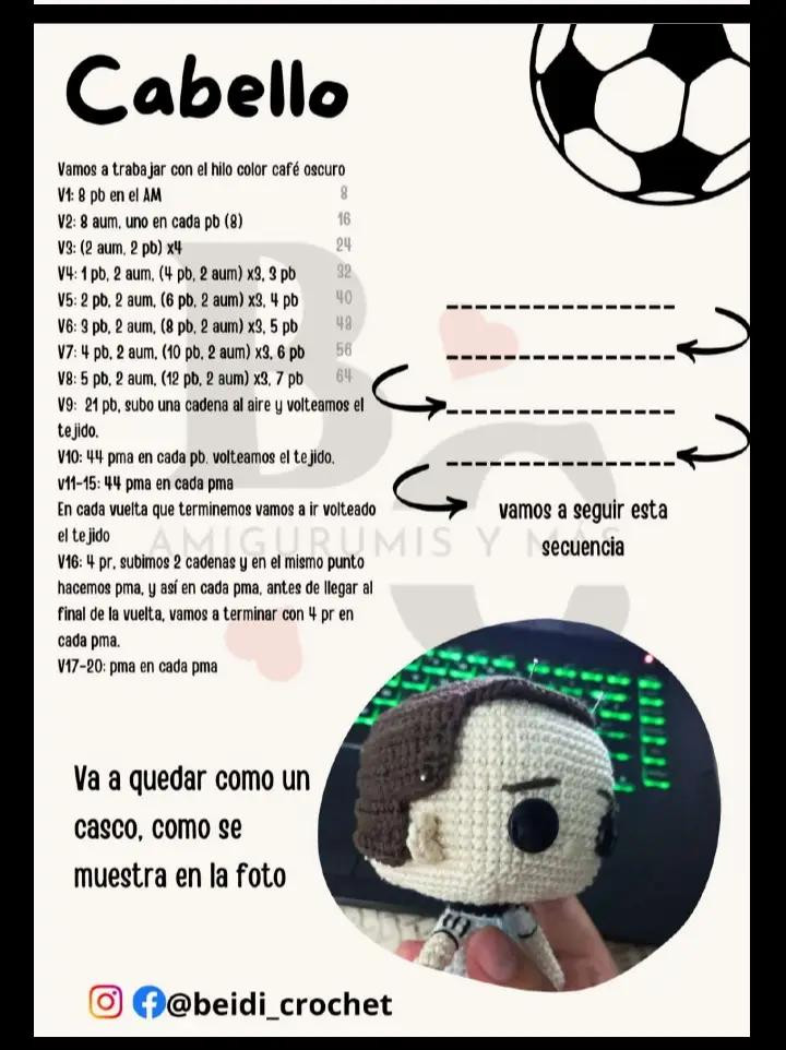 Patrón Amigurumi Lionel Messi - Tutorial Paso a Paso