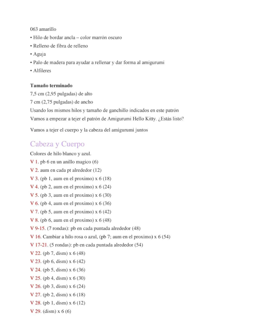 Patrón Amigurumi Llavero Hello Kitty PDF Gratis