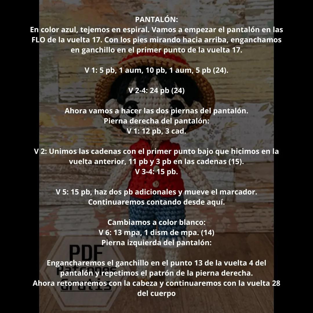 Patrón Amigurumi Luffy One Piece: Guía Paso a Paso y Materiales