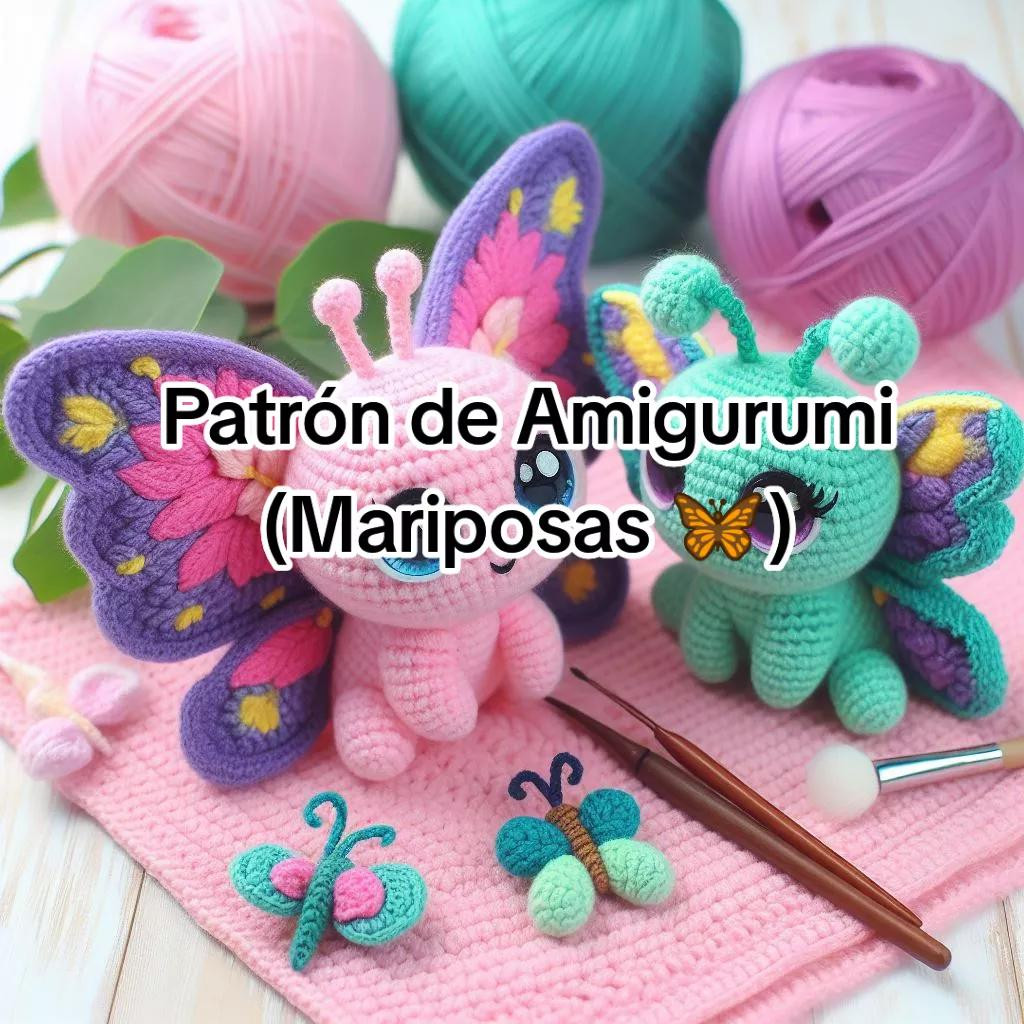Patron Amigurumi Mariposa Traqueteo Gratis Paso a Paso