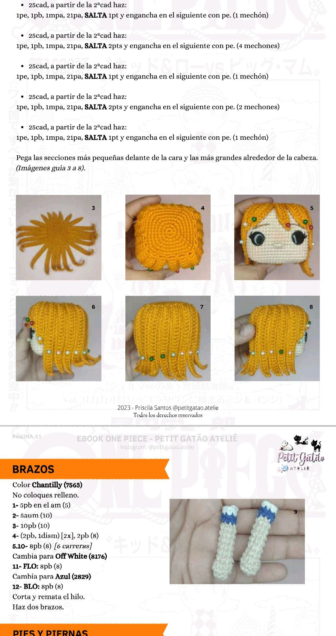 Patron Amigurumi Monkey D. Luffy One Piece - Guia de Crochet