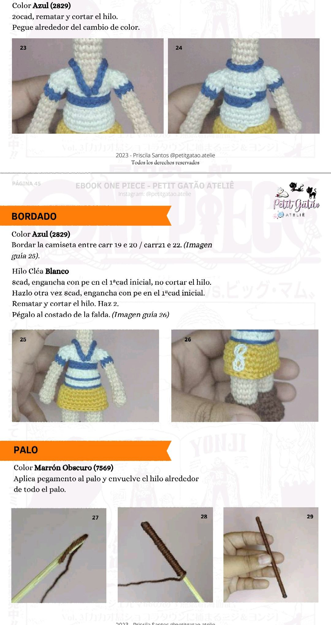 Patron Amigurumi Monkey D. Luffy One Piece - Guia de Crochet