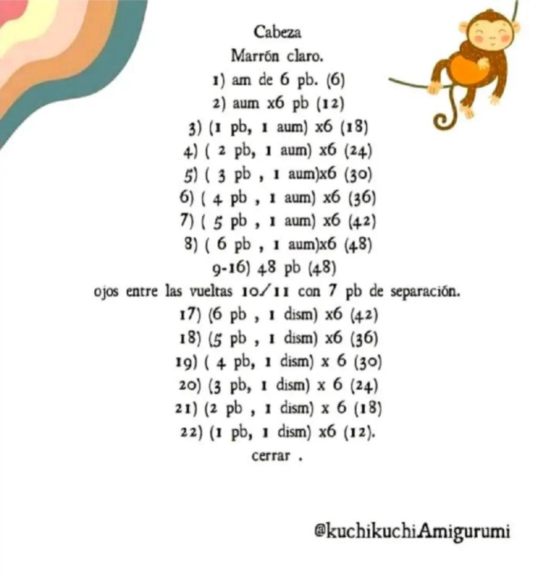 Patrón Amigurumi Mono Agarracortinas - Tutorial Completo