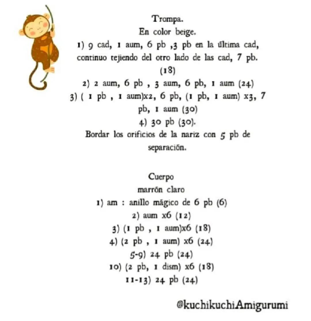 Patrón Amigurumi Mono Agarracortinas - Tutorial Completo