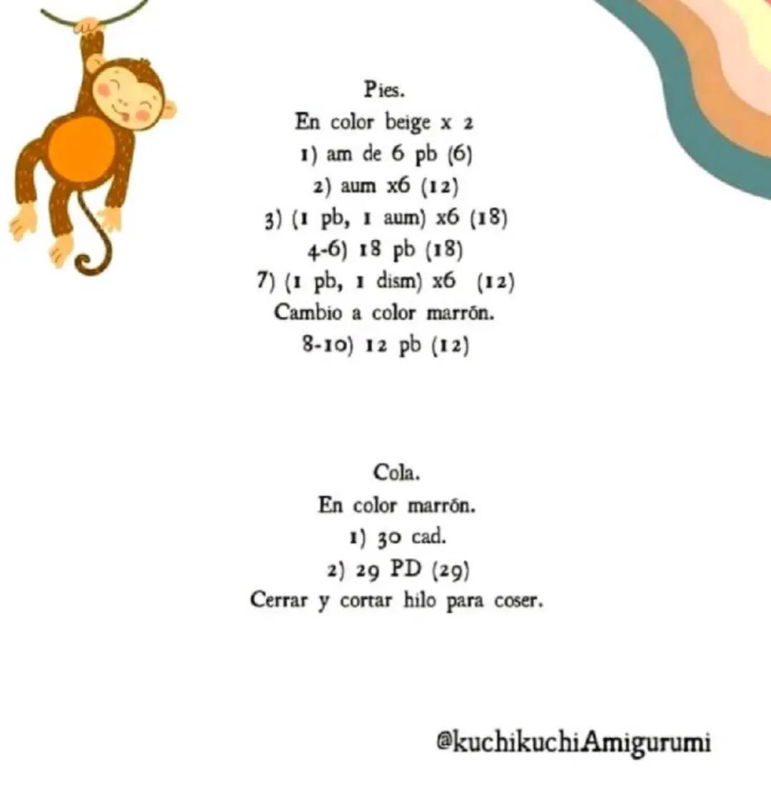Patrón Amigurumi Mono Agarracortinas - Tutorial Completo