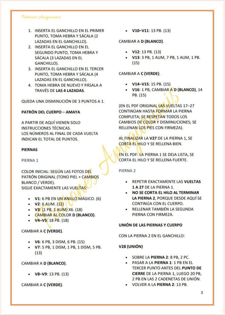 Patrón Amigurumi Muñeca Ayita: Guía de Hilo y Puntos en Español