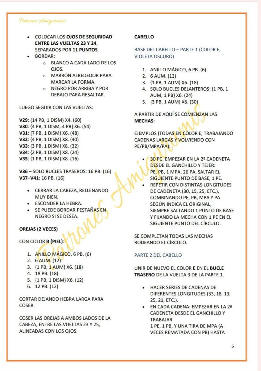 Patrón Amigurumi Muñeca Ayita: Guía de Hilo y Puntos en Español