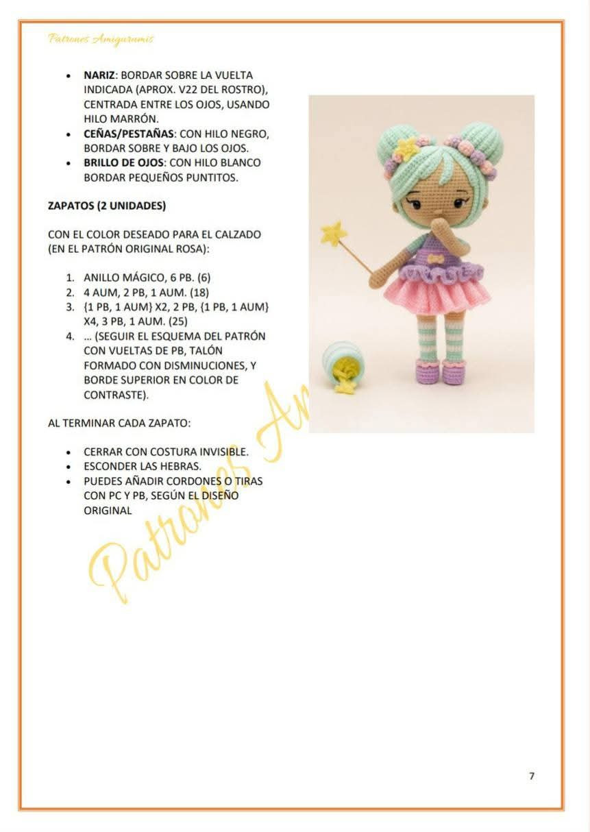 Patrón Amigurumi Muñeca Ayita: Guía de Hilo y Puntos en Español