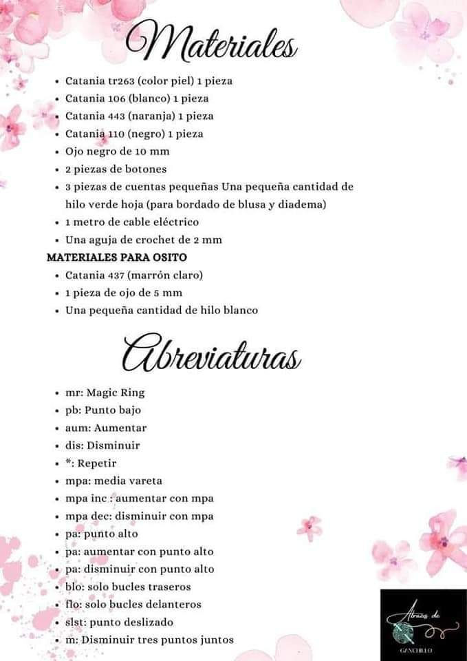 Patron Amigurumi Muñeca con Osito: Guía de Tejer y Materiales